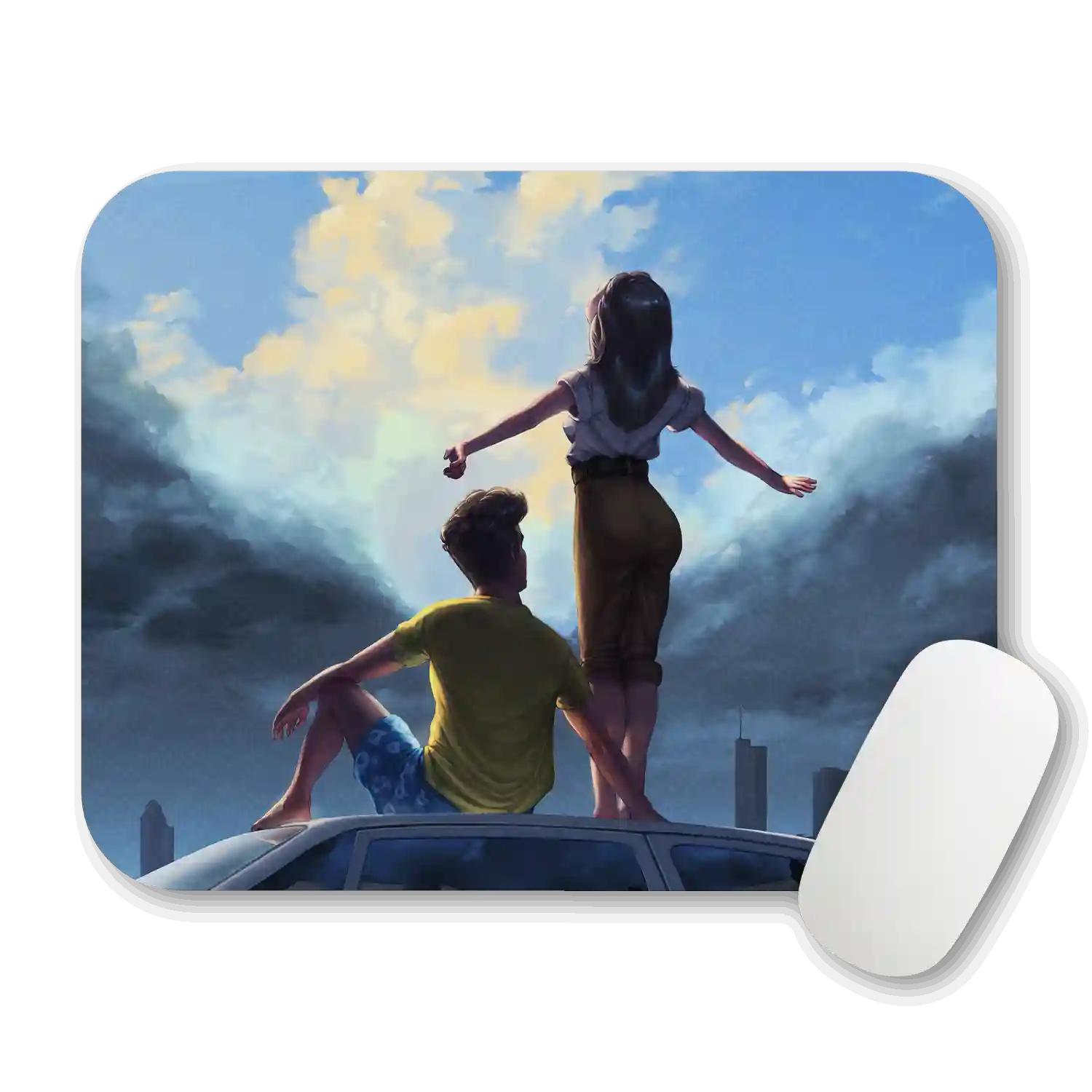 Urban Fantasy Romance Illustration Mouse Pad Mouse Pad