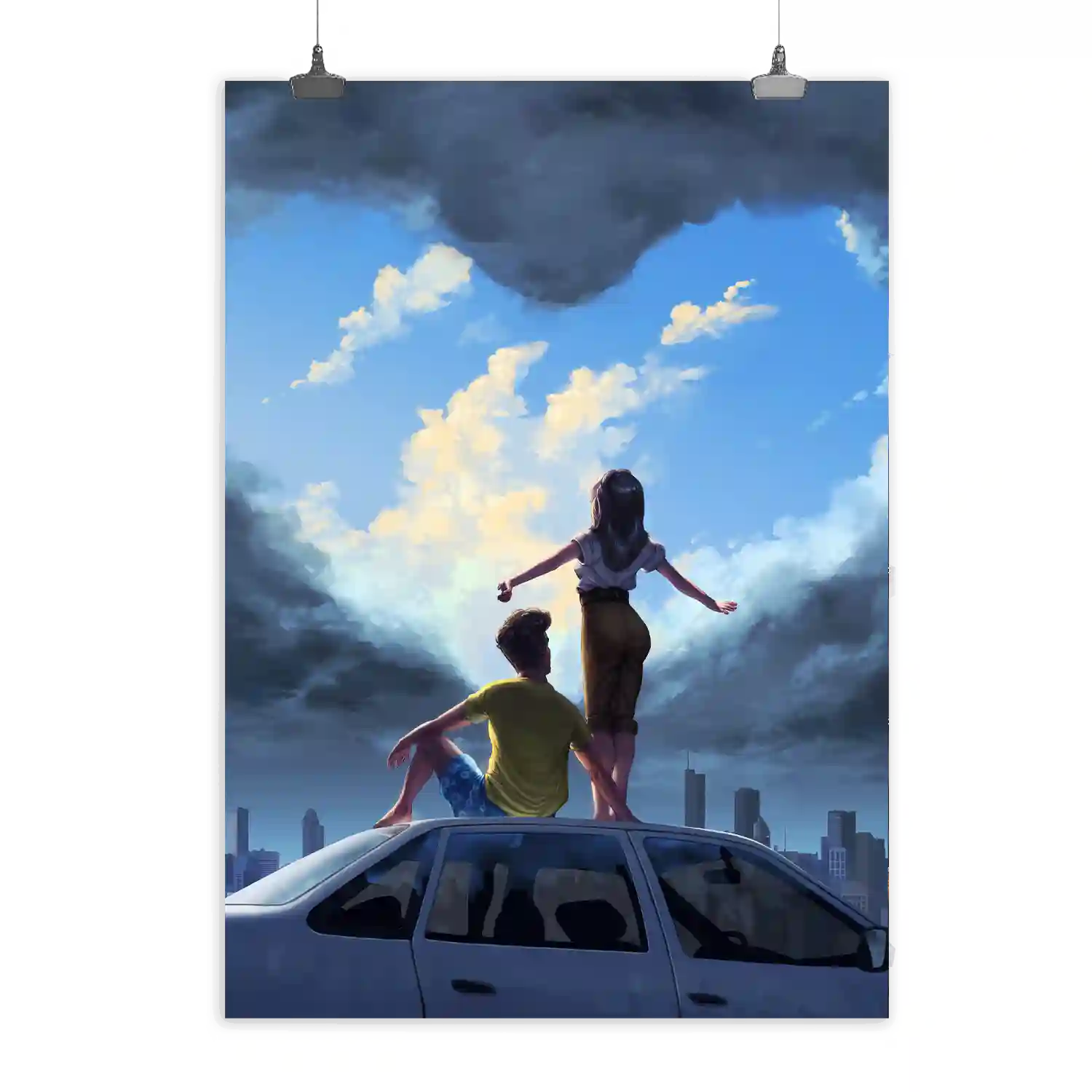 Urban Fantasy Romance Illustration Poster Poster