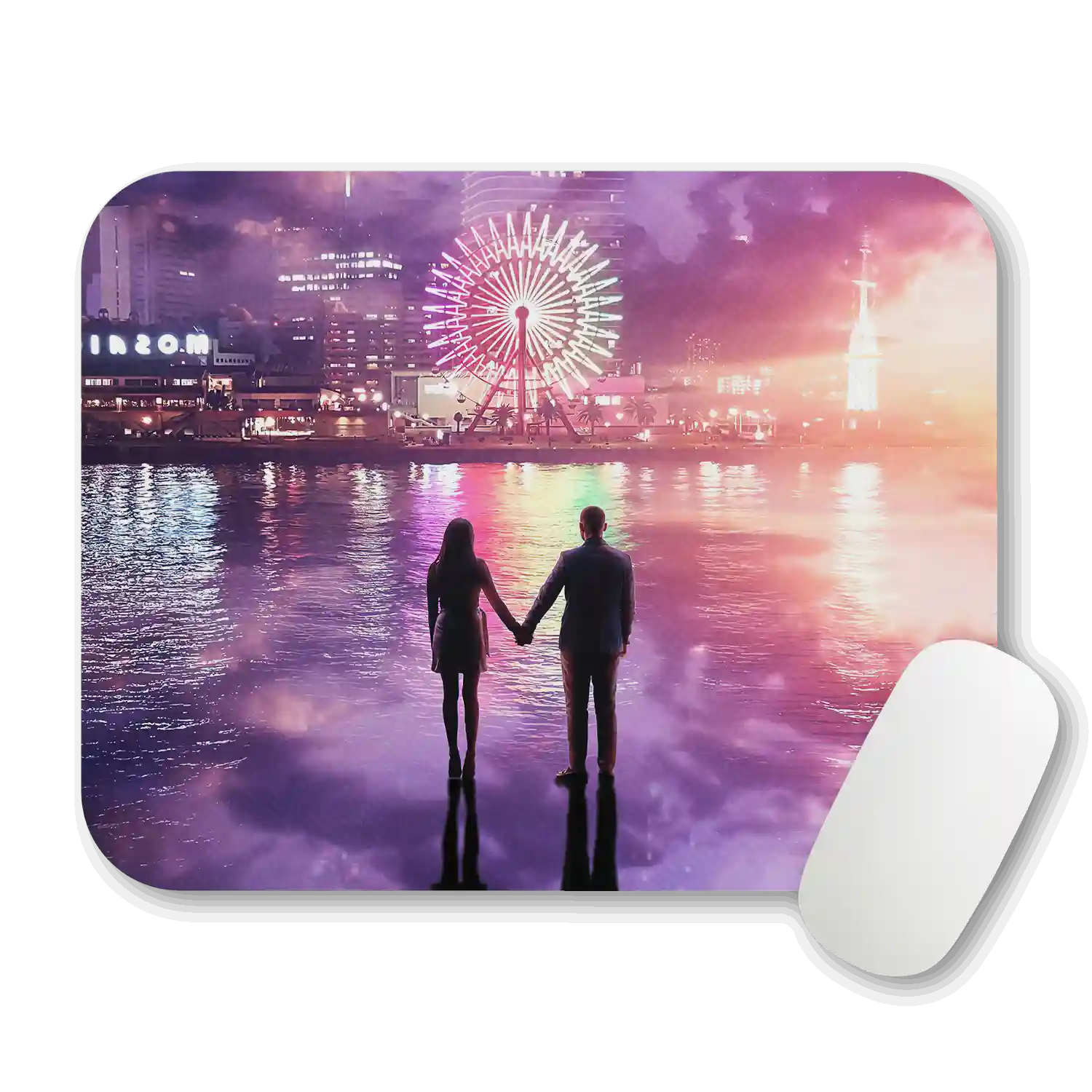 Fireworks Love Scene Canvas Mouse Pad Mouse Pad