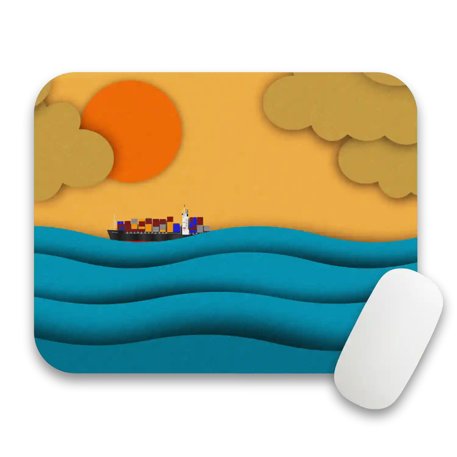 Ocean Blues And Sunset Hues Mouse Pad Mouse Pad